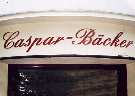 Beschriftung Baeckerei Caspar
